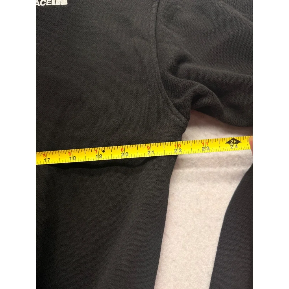 The North Face Mens Black Pullover Hoodie Embroidered Logo Fleece Sweatshirt S